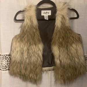 Faux fur vest by daytrip youth size 16 or adult xs